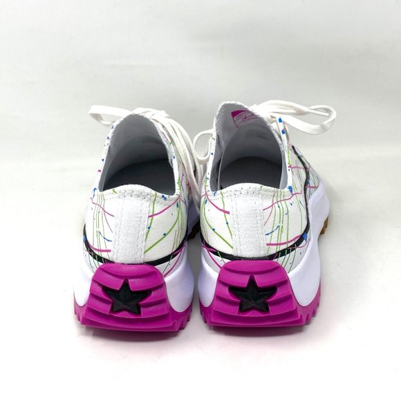 Converse Run Star Hiker OX White Magenta Platform Canvas Women's 571873C - Picture 4 of 9